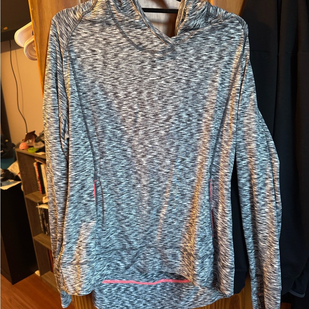 Tangerine Black and Pink Hooded Pullover